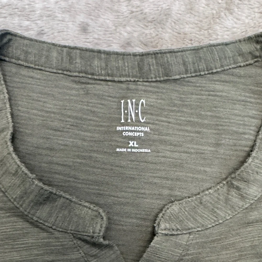 INC International Concepts Olive Short Sleeve Tee - Picture 2 of 10